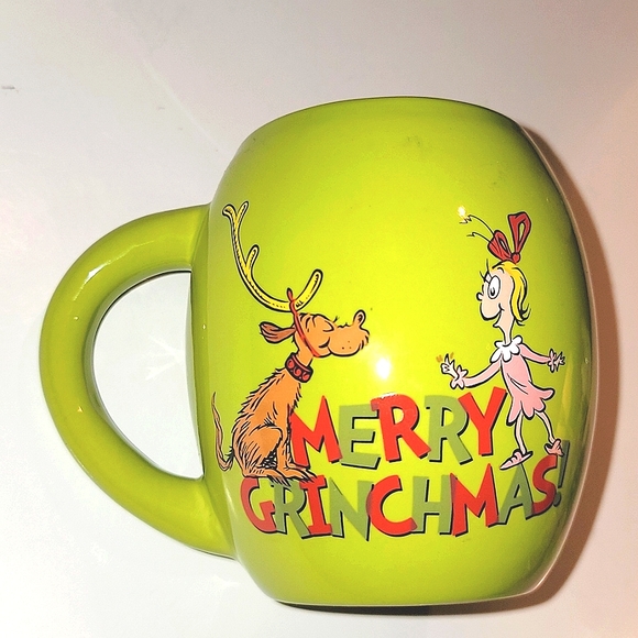 THE GRINCH COFFEE MUG CINDY LOU WHO, DR. SEUSS "MERRY GRINCHMAS"! - Picture 2 of 7